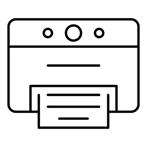 Ikon pencetak desktop, gaya garis luar - Stok Vektor