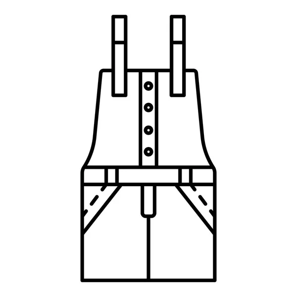 Icona dell'abbigliamento da lavoro, stile contorno — Vettoriale Stock