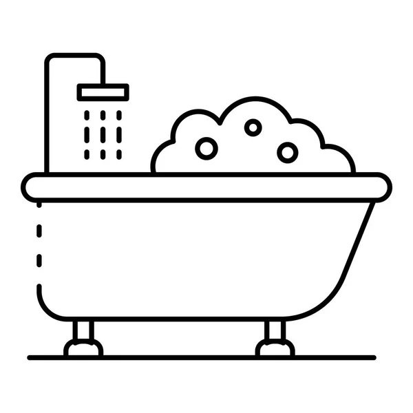 Vana sprcha icon, styl osnovy — Stockový vektor