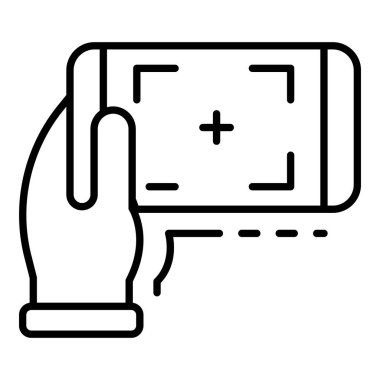 Smartphone hedef uçak simgesini, anahat stili