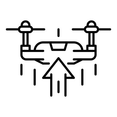 Simge, anahat stili yukarı dron yükselişi