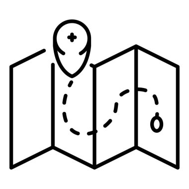 Drone harita konumu simgesi, anahat stili