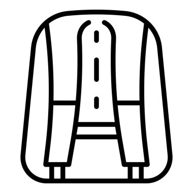 Arka sırt çantası simgesini, anahat stili