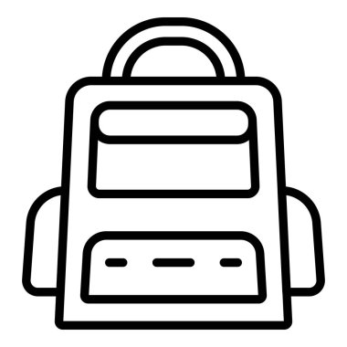 Seyahat sırt çantası simgesini, anahat stili