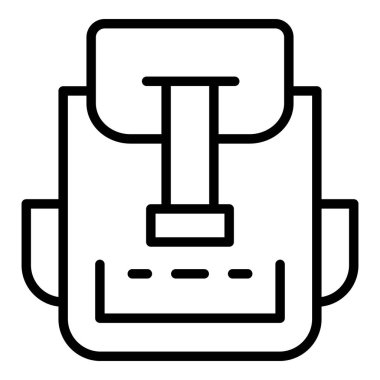Tuval sırt çantası simgesini, anahat stili