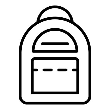 Çocuk sırt çantası simgesini, anahat stili