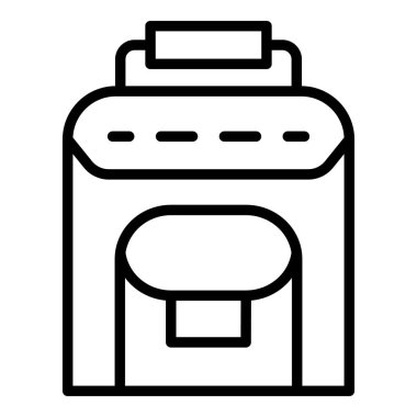 El sırt çantası simgesi, anahat stili