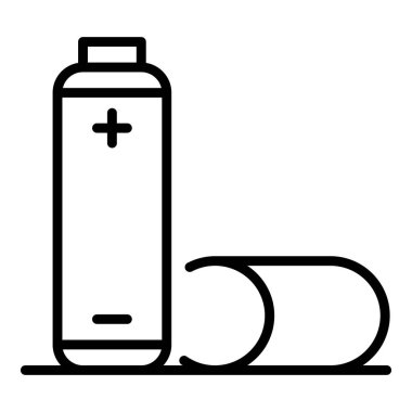 Elektrik Sigara Pil simgesi, anahat stili