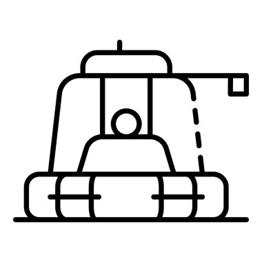 Çiftlik Ekskavatör simgesi, anahat stili