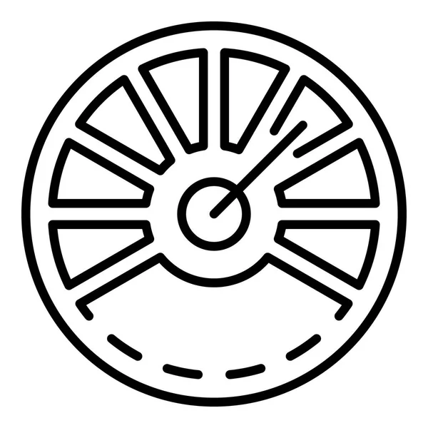 Icono del tacómetro, estilo del contorno — Vector de stock