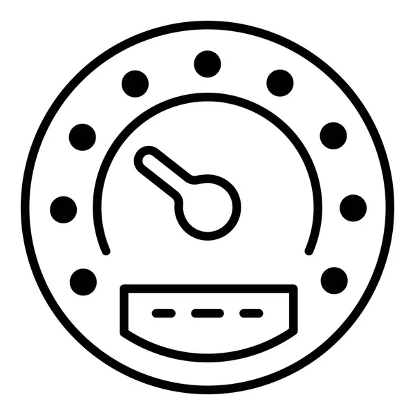 Cyfrowa ikona prędkościomierza, styl konturu — Wektor stockowy
