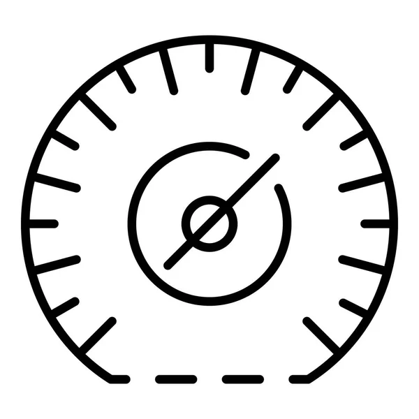 Mile per hour speedometer icon, outline style — Stock Vector