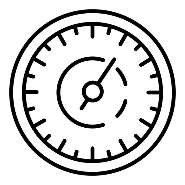 Retro speedometer icon, outline style — Stock Vector