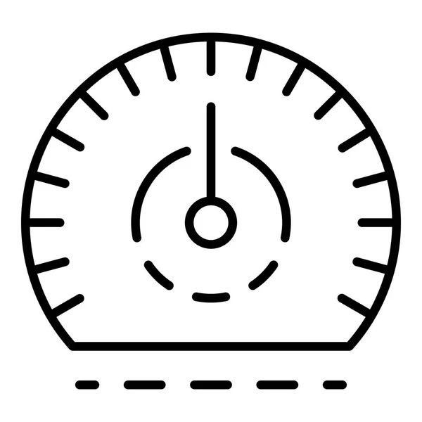 Icône du compteur de vitesse automatique, style contour — Image vectorielle