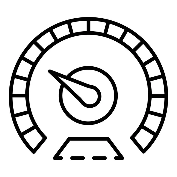 Mesurer l'icône du compteur de vitesse, style de contour — Image vectorielle
