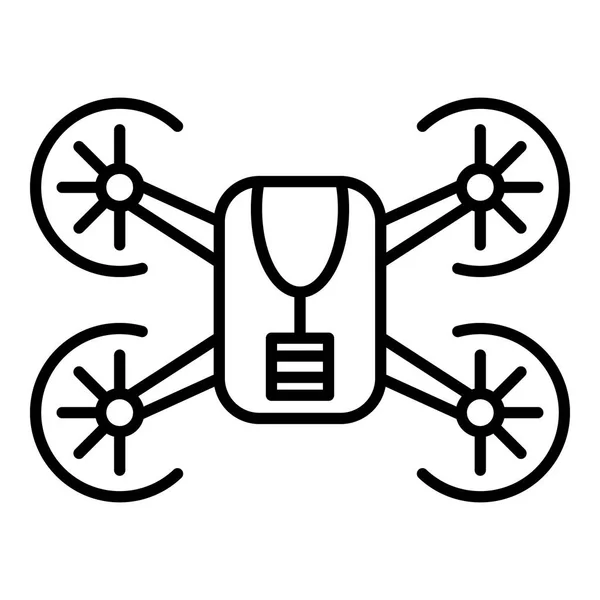 Drone icon, outline style — Stock Vector