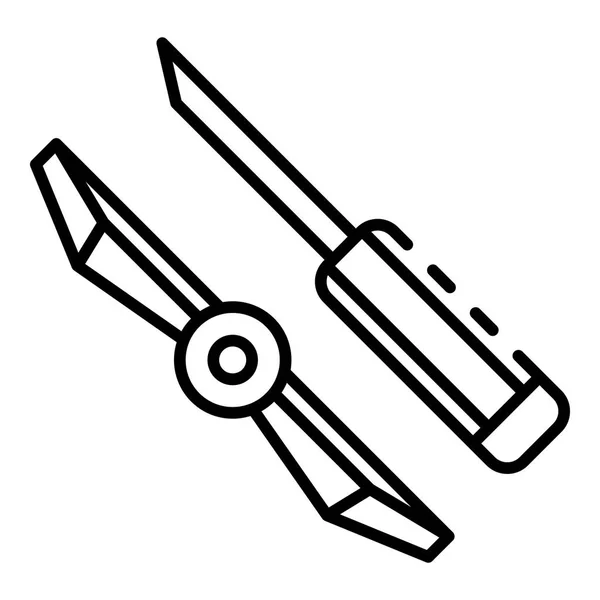 Rewdriver propeller icon, outline style — стоковый вектор