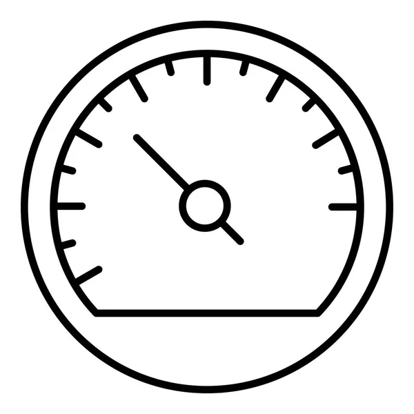 Icône du compteur de vitesse de voiture, style contour — Image vectorielle