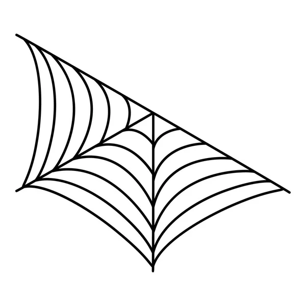 墙壁蜘蛛网图标, 轮廓样式 — 图库矢量图片