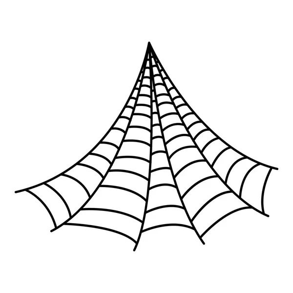 角蜘蛛网页图标,轮廓风格 — 图库矢量图片