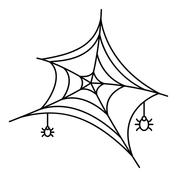 网页上的小蜘蛛图标, 轮廓样式 — 图库矢量图片