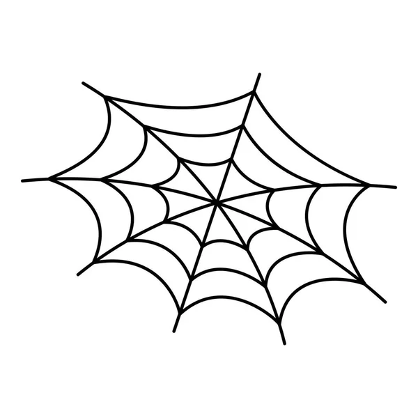 恐惧症蜘蛛网图标, 轮廓样式 — 图库矢量图片