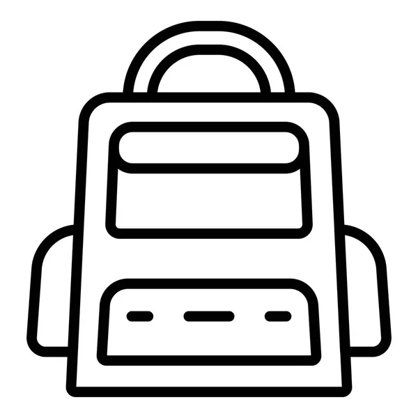 Resa ryggsäck ikon, dispositionsformat — Stock vektor