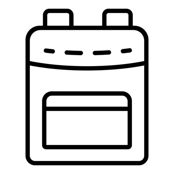 Icono de mochila simple, estilo de esquema — Vector de stock
