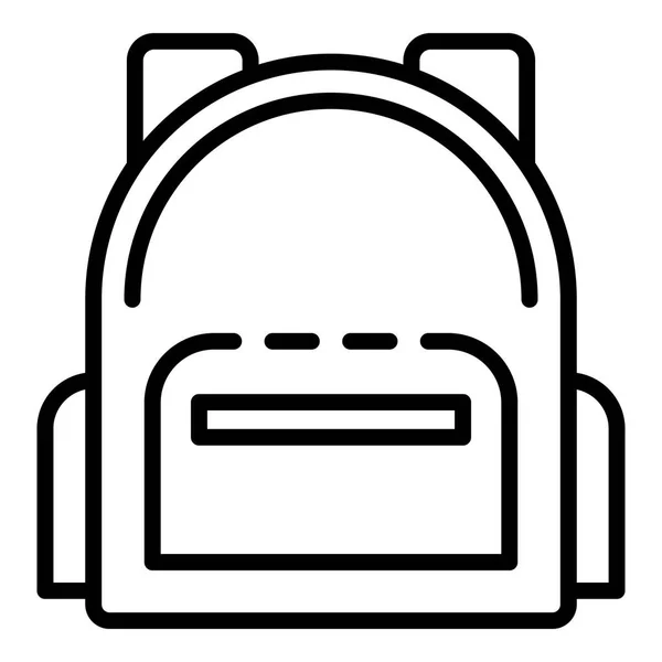 Піктограма хлопчика рюкзака, стиль контуру — стоковий вектор