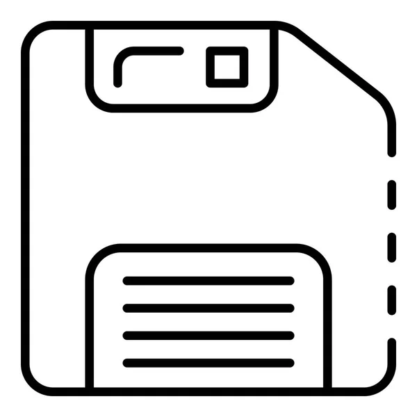 Floppy disk icon, outline style — Stock Vector