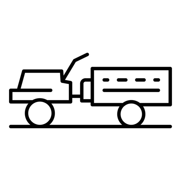 Wandelen trekker pictogram, Kaderstijl — Stockvector