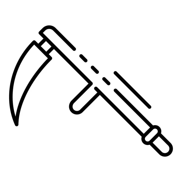 Scythe pictogram, Kaderstijl — Stockvector