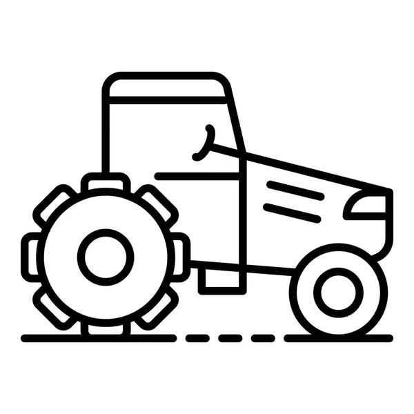 地面拖拉机图标, 轮廓样式 — 图库矢量图片