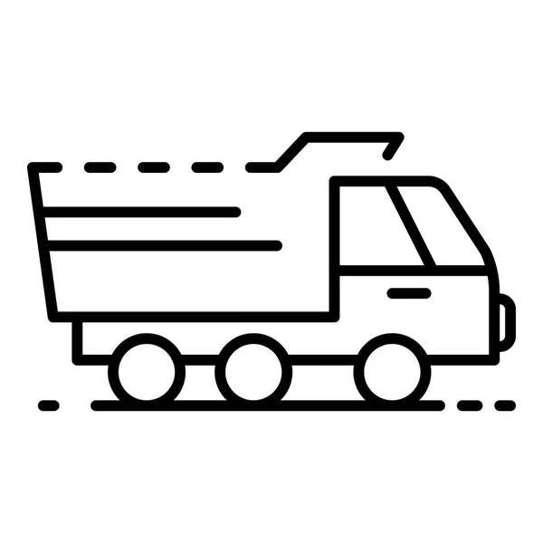 Icono de camión de agricultura, estilo de esquema — Vector de stock