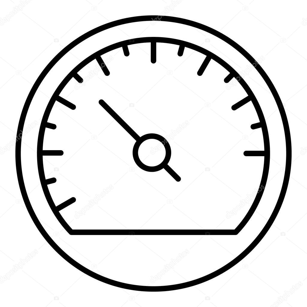 Car speedometer icon, outline style
