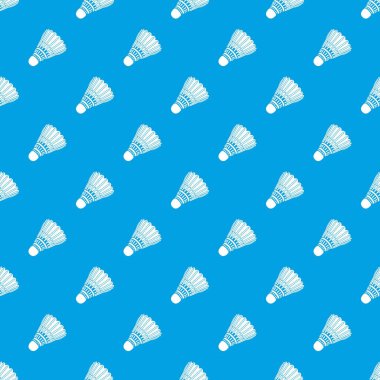 Badminton desen vektör kesintisiz mavi