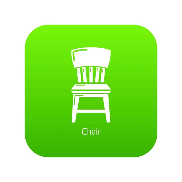 Retro Stuhl Symbol grünen Vektor — Stockvektor