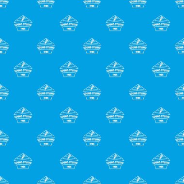 Ses stüdyo desen vektör kesintisiz mavi