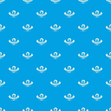 Eski okul müzik desen vektör kesintisiz mavi