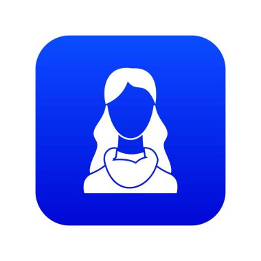 Kadın simgesi dijital mavi