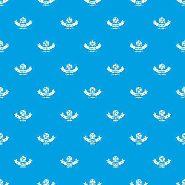 海賊サーベル パターン ベクトル シームレスな青 — ストックベクタ