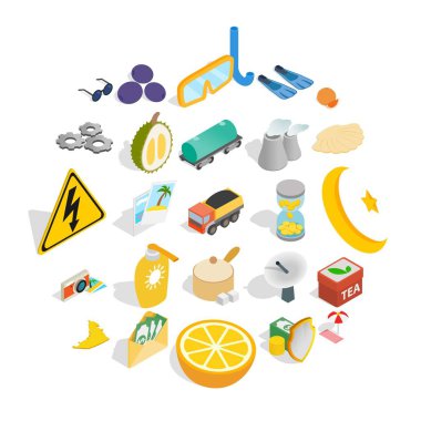 Arabesk Icons set, izometrik stili