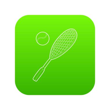 Tenis spor yeşil simge vektör