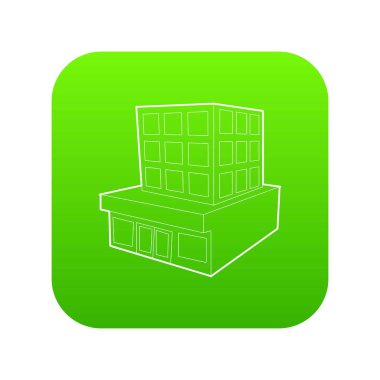 Bina yeşil simge vektör