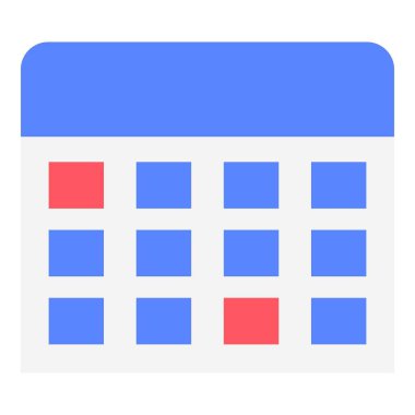 Duvar takvim simgesini, düz stil