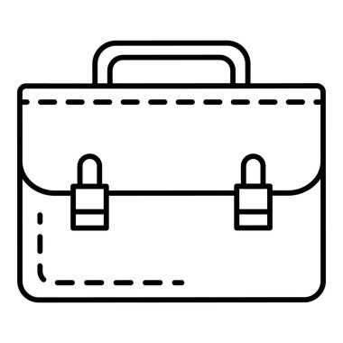 Deri el çantası simgesi, anahat stili