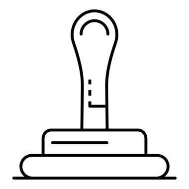 Tahta ıstampayla simgesi, anahat stili