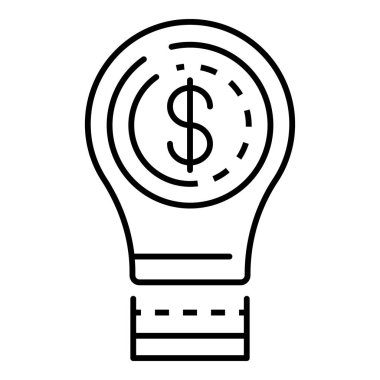 Ampul para fikir simgesi, anahat stili