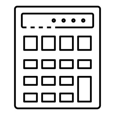 Finans hesap makinesi simge, anahat stili