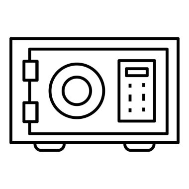 Metal güvenli simge, anahat stili